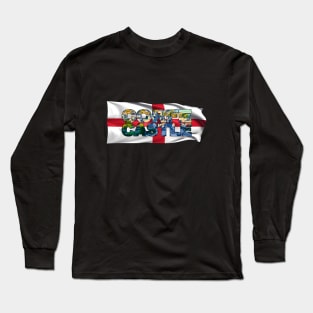 CORFE CASTLE - Village, Dorset, England with Flag Long Sleeve T-Shirt